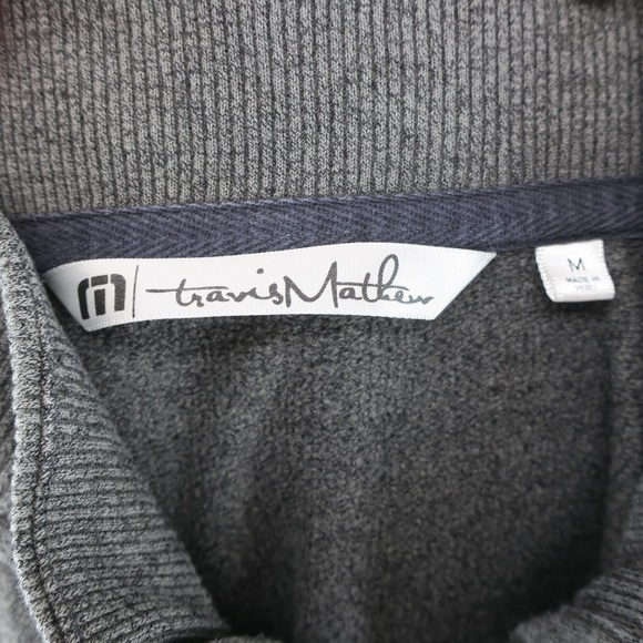 Travis Mathew Men's Pullover Sweater w/ Pockets Size Medium Heather Gray - Picture 5 of 7